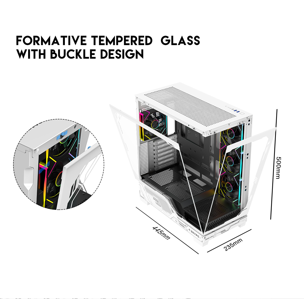 DIYPC IDX2-Ultra-ARGB Gaming Computer Case