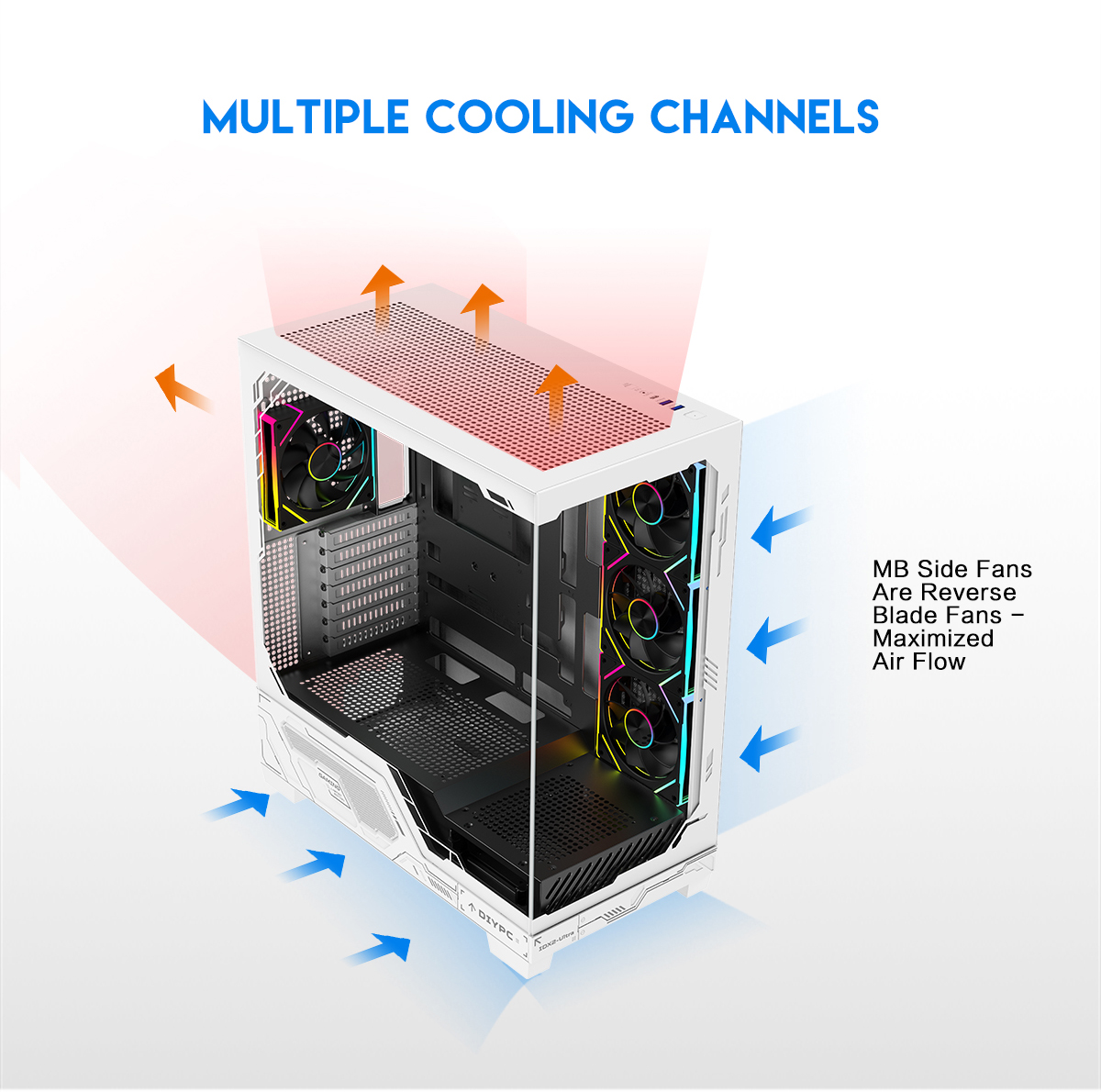 DIYPC IDX2-Ultra-ARGB Gaming Computer Case