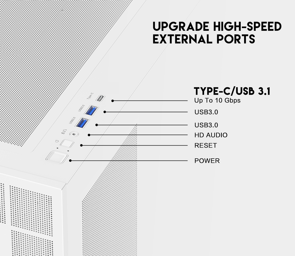 DIYPC IDX6-W White ATX Mid Tower Gaming Computer Case