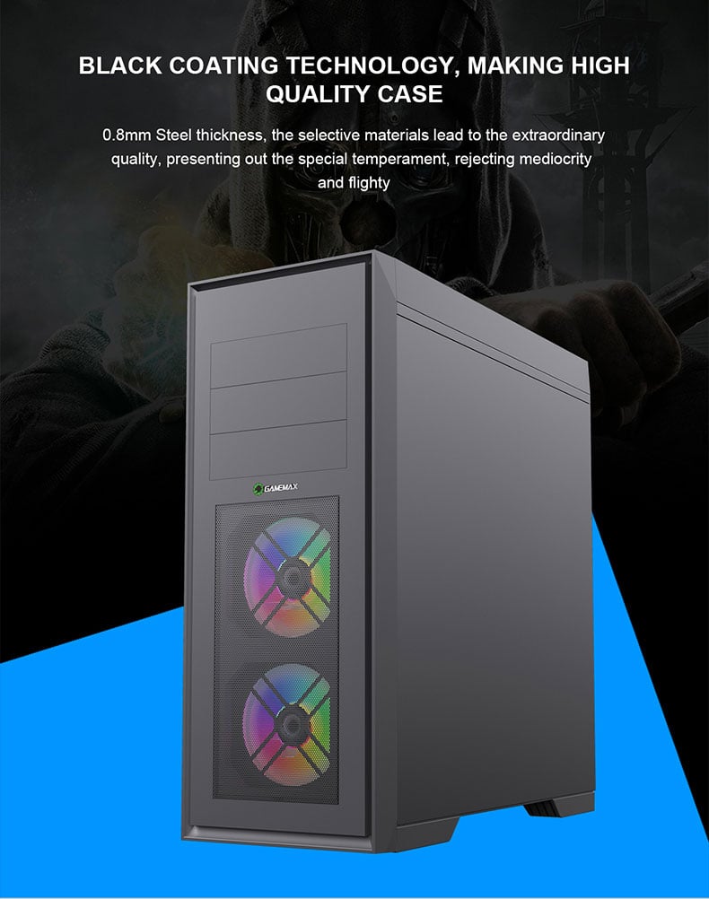 Gabinete Gamemax Gamer Vega RGB Window Black - M909A 