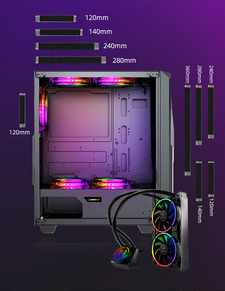 Technotronics Ltd - Gamemax Revolt Casing with RGB Led Bar +8 ARGB Fans Ø  Ryzen 5 5600X Up to 4.6 Ghz Overclock Edition Motherboard: Gaming Asrock  B550m Pro4 Ø 32 GB DDR4