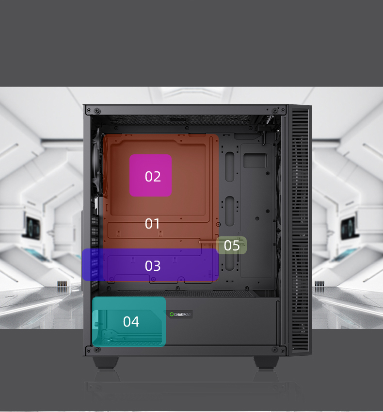 Gamemax Black Hole Black USB3.0 Tempered Glass ATX Mid Tower Gaming ...