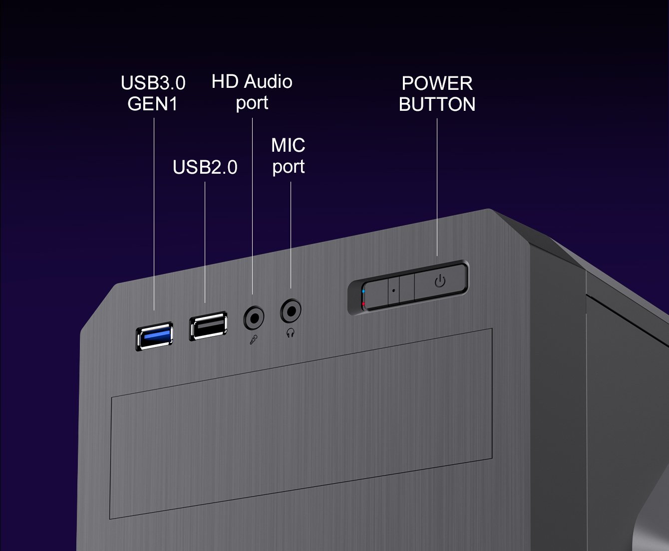 Gamemax G563 Black Steel ATX Tower USB3.0 Computer Case w/ 3 x Autoflow  Rainbow LED 120mmFans (Pre-Installed) 