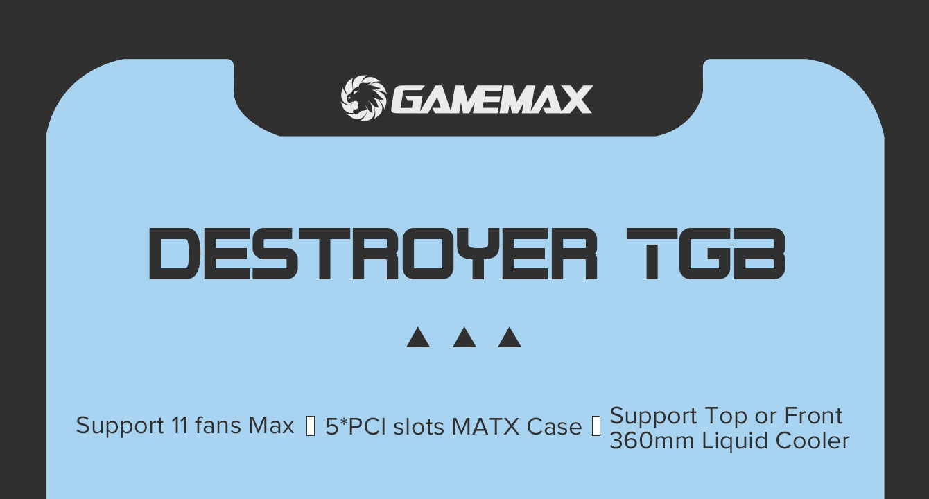 Gamemax Destroyer TGB Black USB3.0 Tempered Glass Micro ATX Tower ...