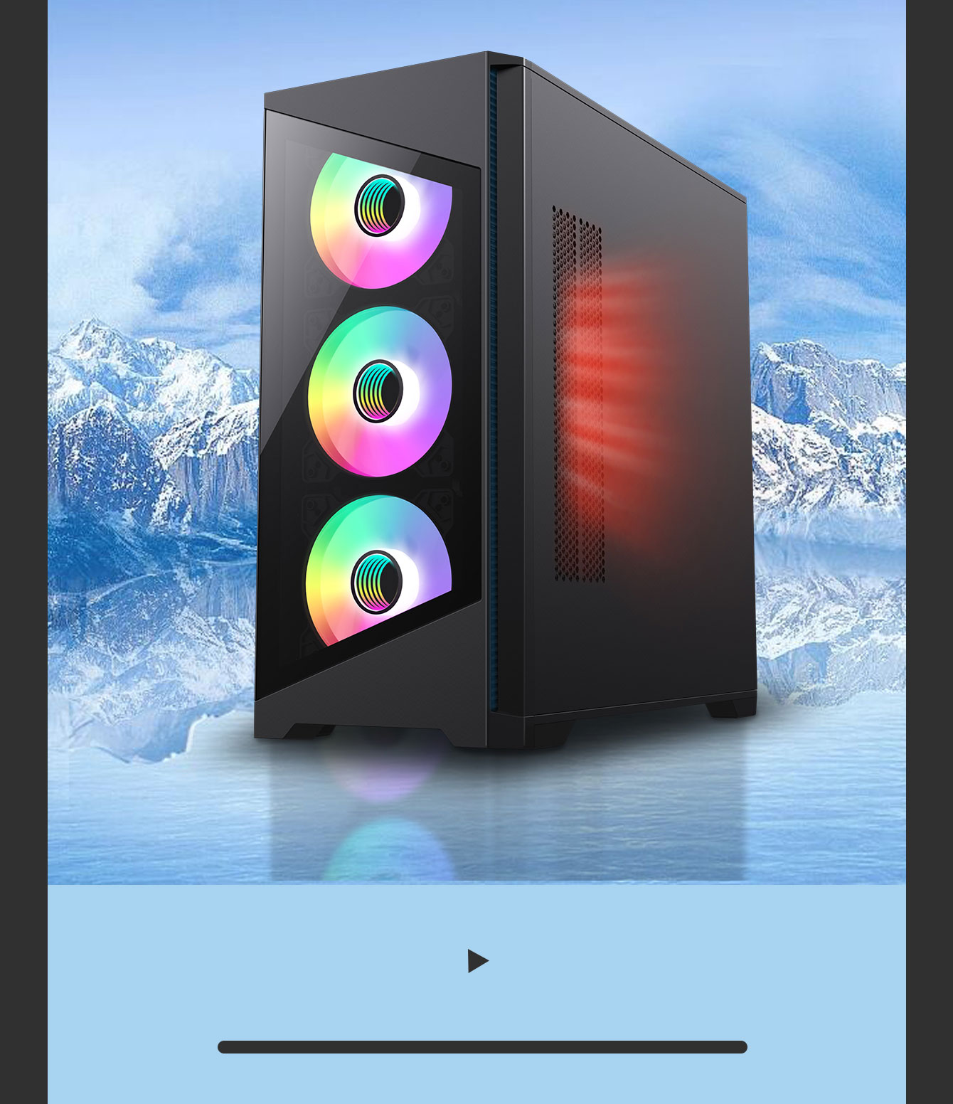Gamemax Destroyer TGB Black USB3.0 Tempered Glass Micro ATX Tower ...