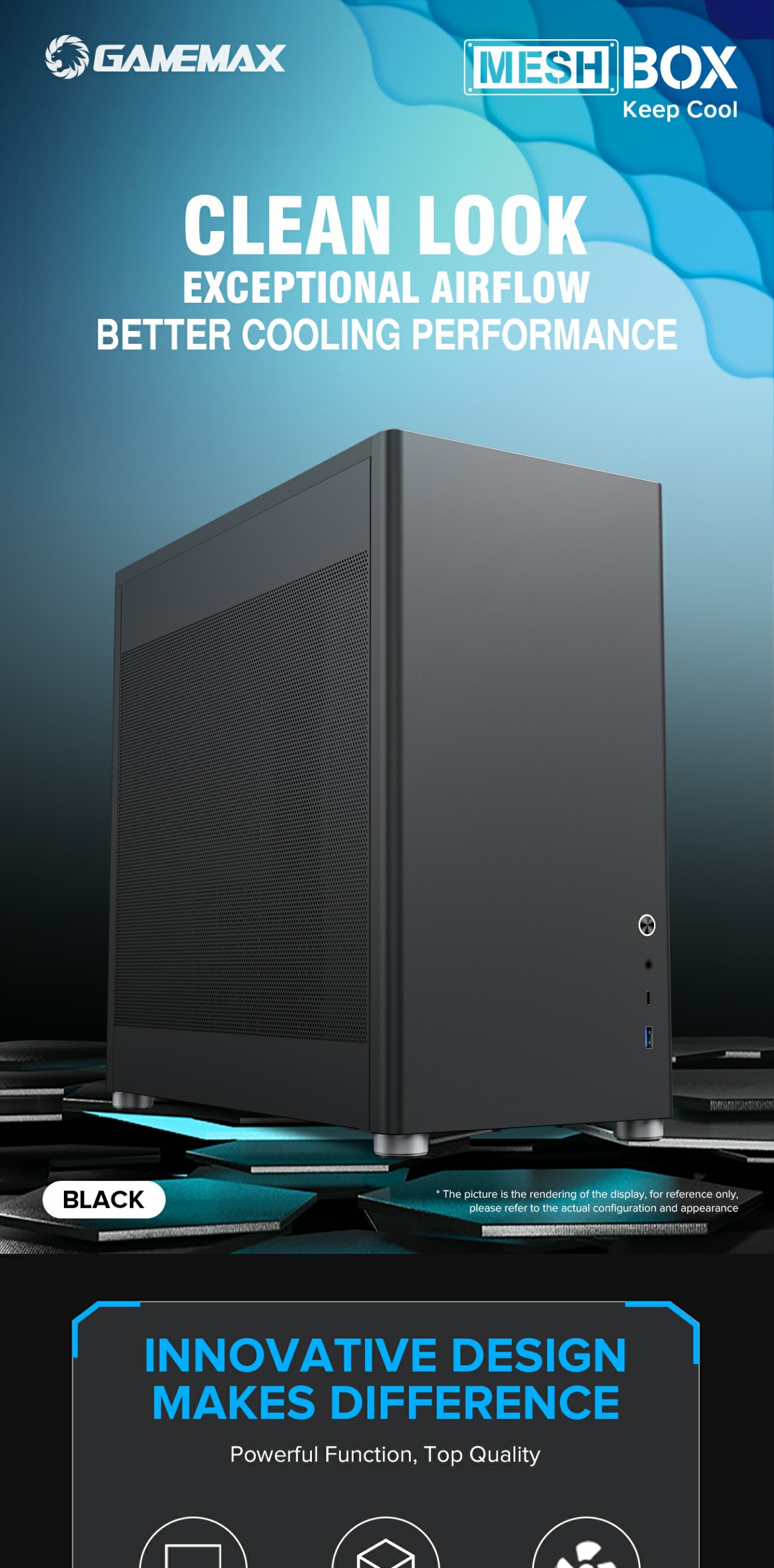 GAMEMAX MESHBOX ATX Deskop Chassis