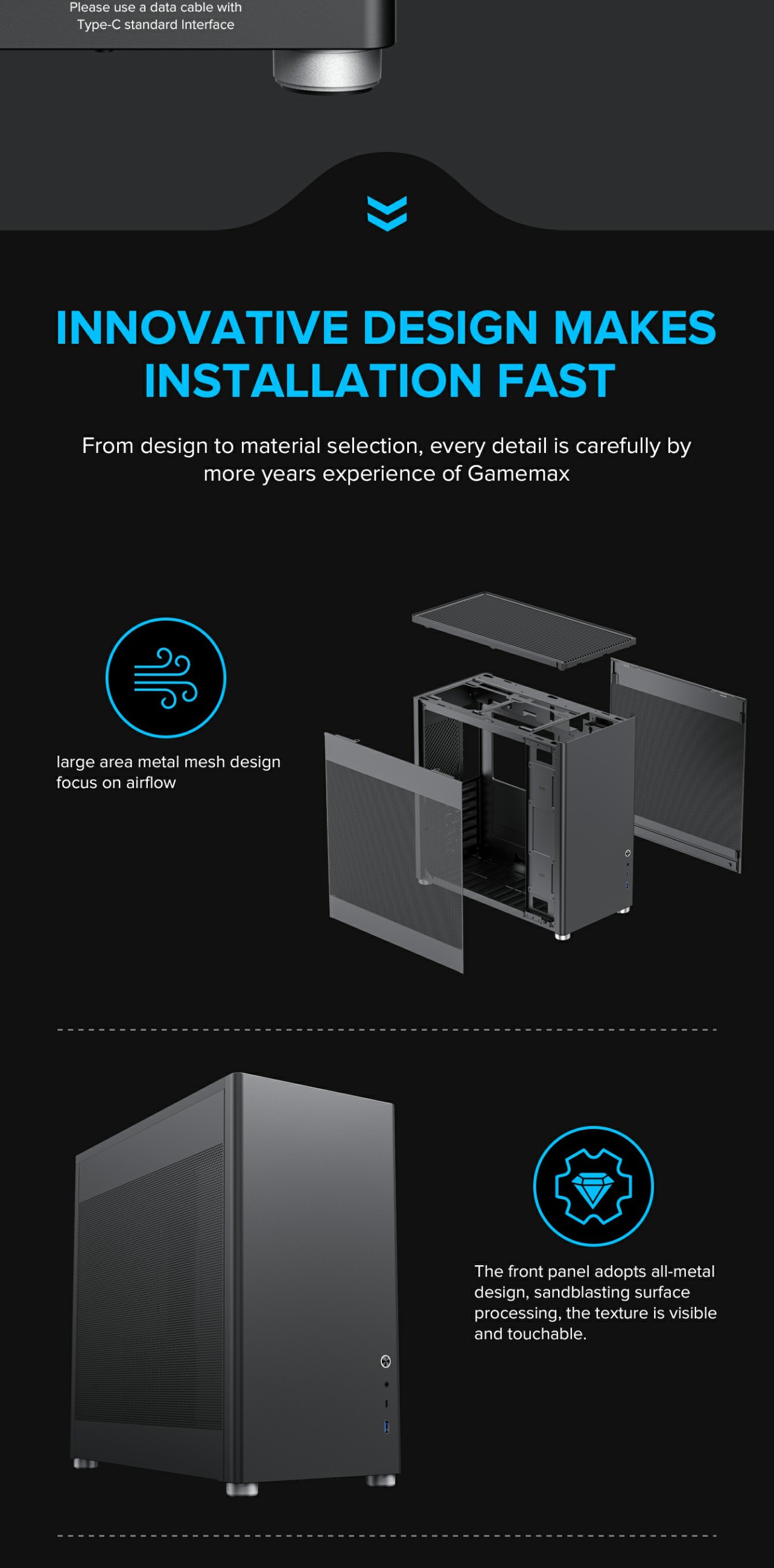 GAMEMAX MESHBOX ATX Deskop Chassis