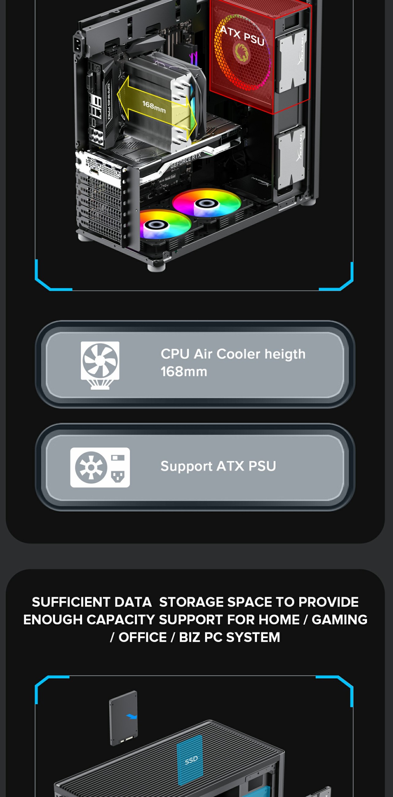 GAMEMAX MESHBOX ATX Deskop Chassis