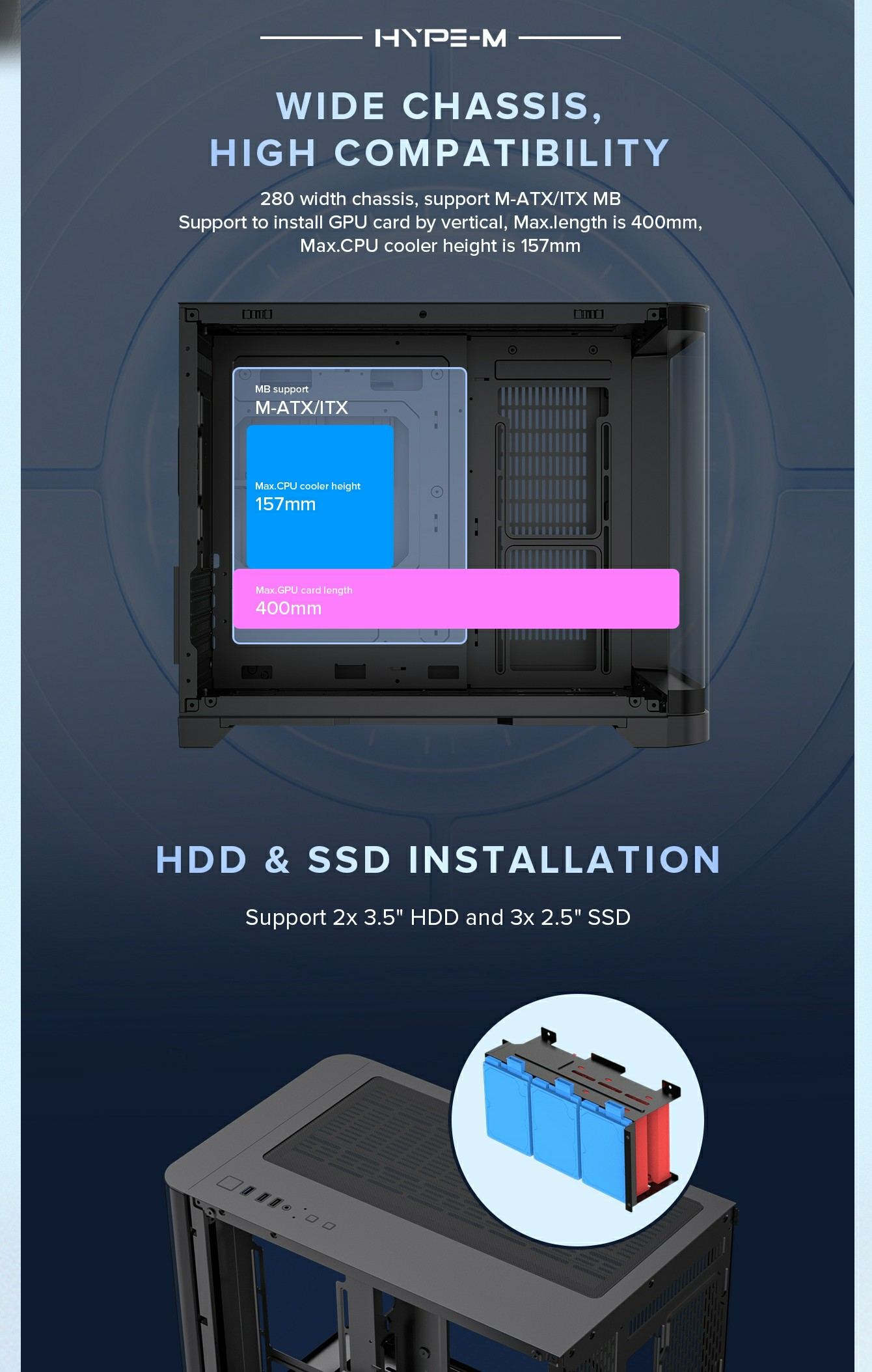 GAMEMAX HYPE-M Black Computer Case