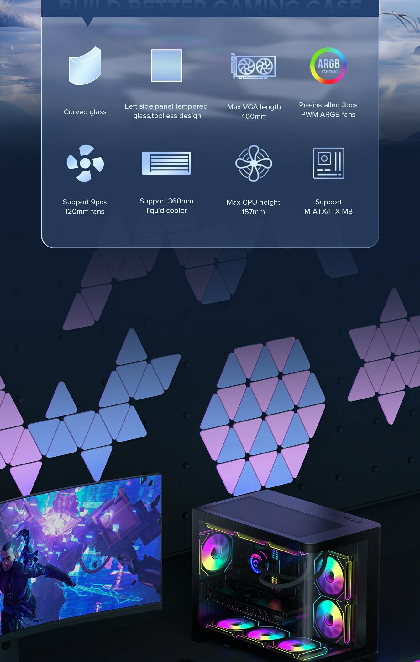 GAMEMAX HYPE-M Black Computer Case