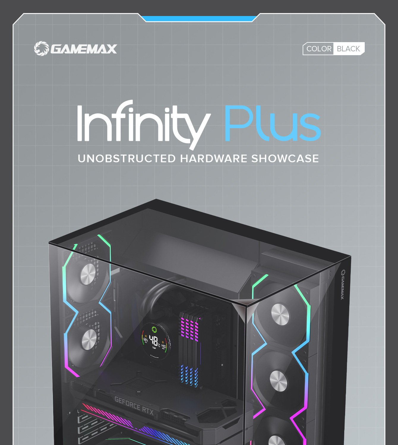 GAMEMAX Infinity Plus Black Case