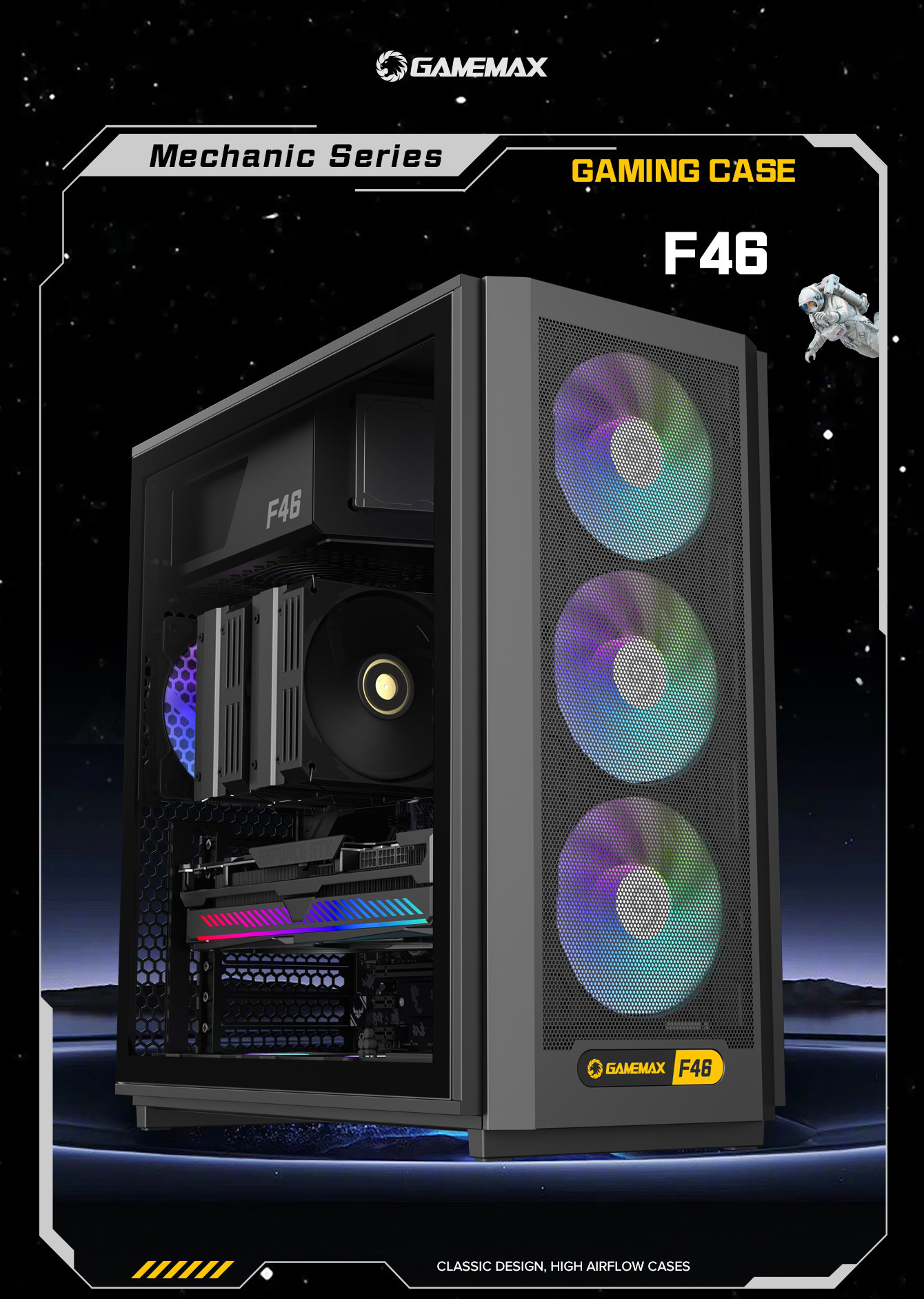 GAMEMAX F46BK Black Computer Case
