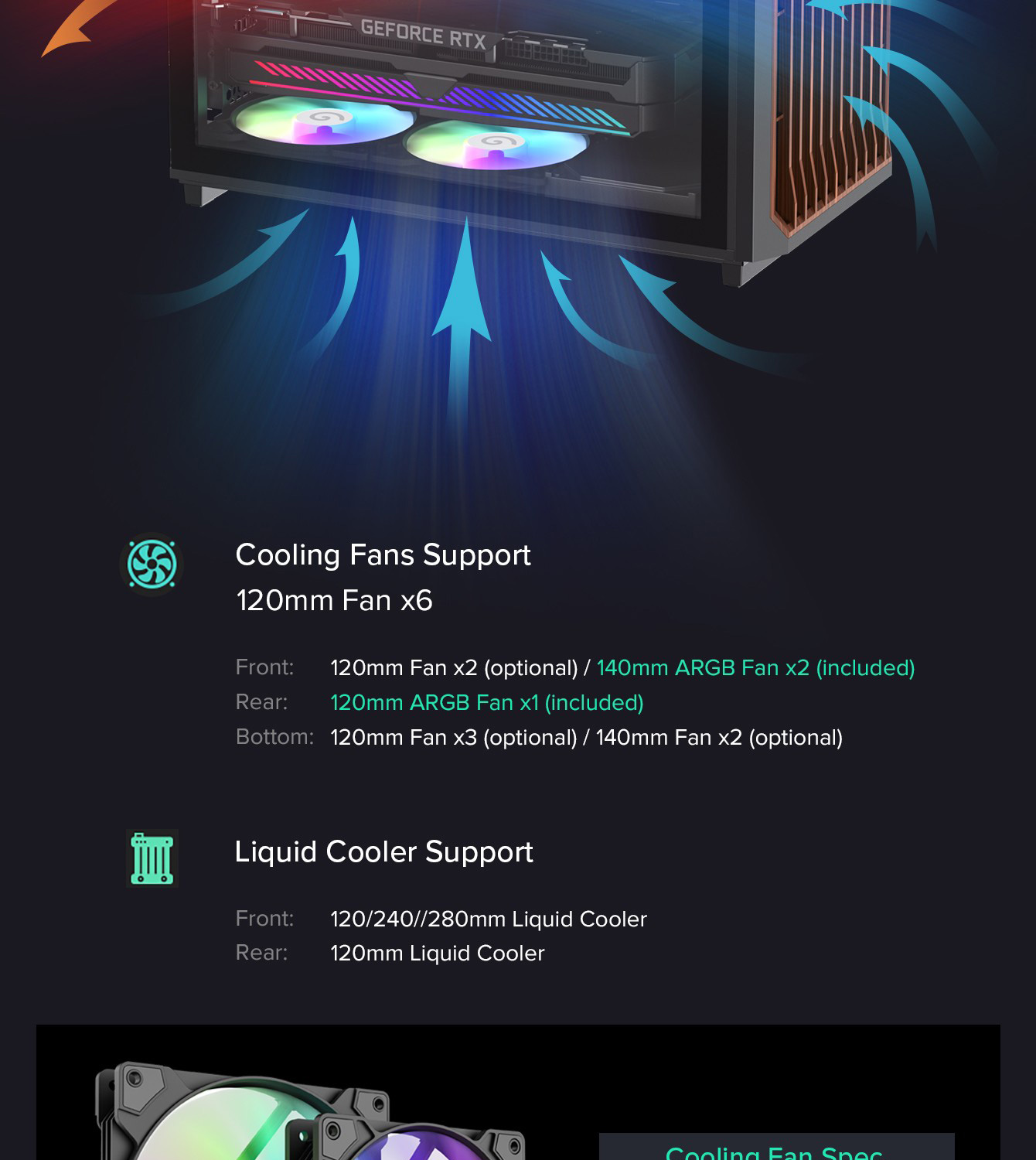 GAMEMAX F35 BW Black Micro-ATX Gaming PC Tempered Glass Computer Case