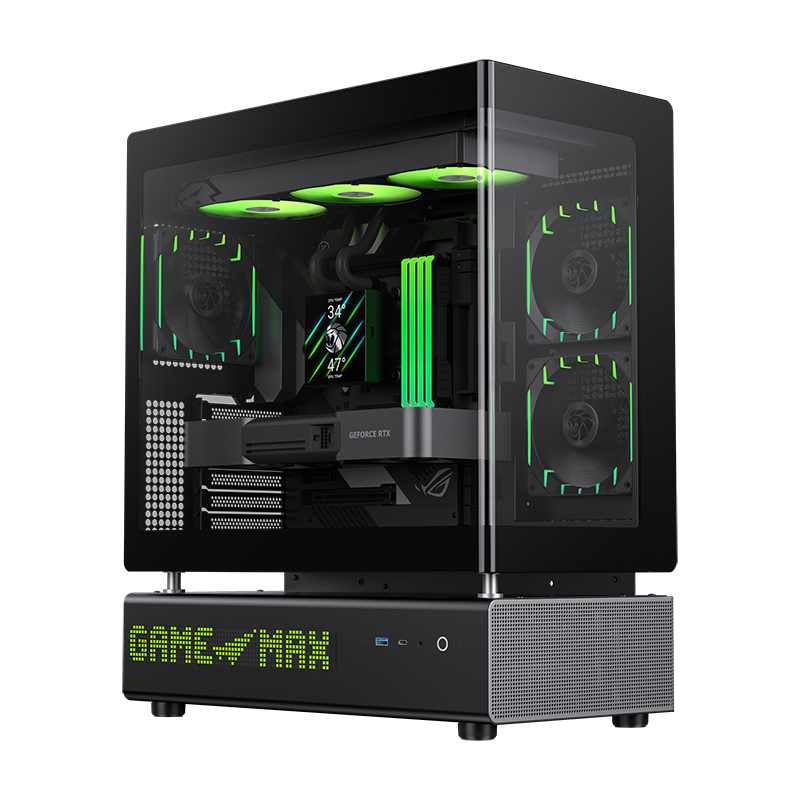 GAMEMAX N90 BG Black Dual-Chamber PC Case