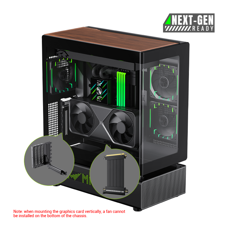 GAMEMAX N90 BG Black Dual-Chamber PC Case