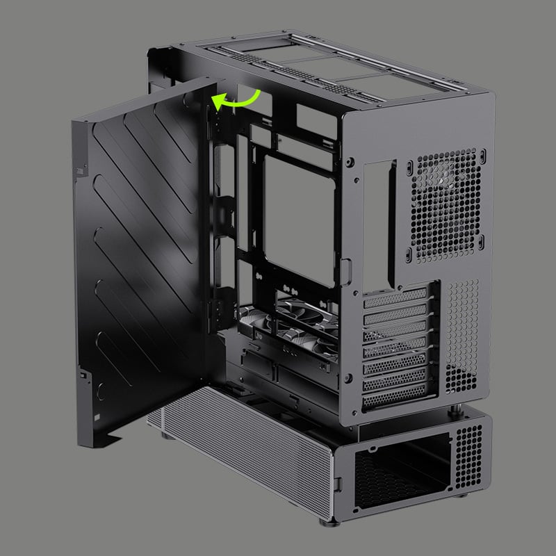 GAMEMAX N90 BG Black Dual-Chamber PC Case