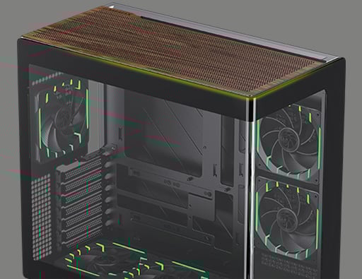 GAMEMAX N90 BG Black Dual-Chamber PC Case