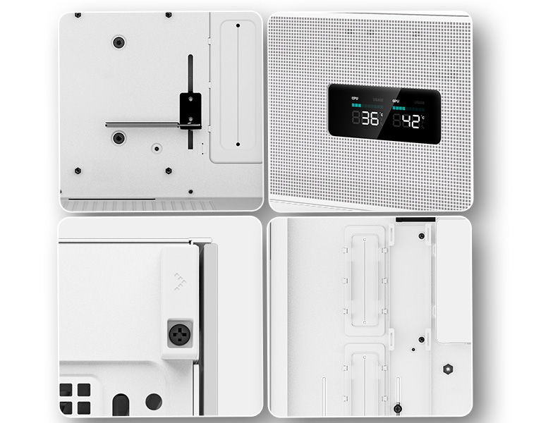 DeepCool CH560 DIGITAL WH ATX Airflow case, Dual Status Display, 3x Pre ...