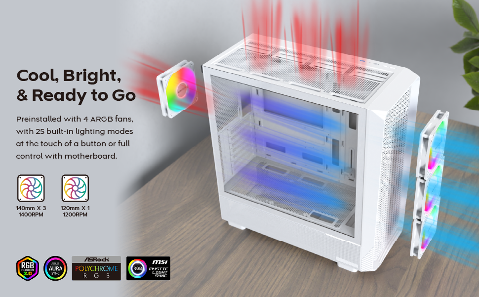 MONTECH X5 ATX Mid-Tower Gaming PC Case