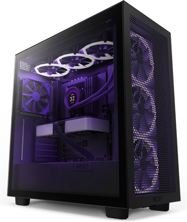 NeweggBusiness - NZXT H7 Flow Black - Mid-Tower Airflow PC Gaming Case -  Tempered Glass - Enhanced Cable Management - Water-Cooling Ready