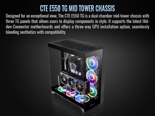 Thermaltake CTE E550 TG Black Mid Tower ATX Case