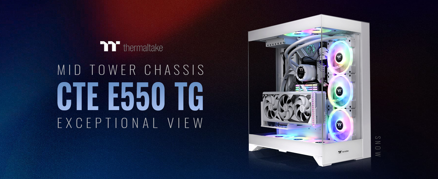 Thermaltake CTE E550 TG Snow Mid Tower ATX Case