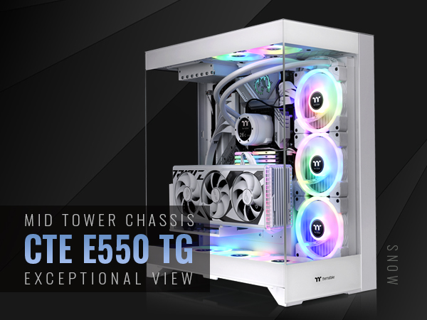 Thermaltake CTE E550 TG Snow Mid Tower ATX Case