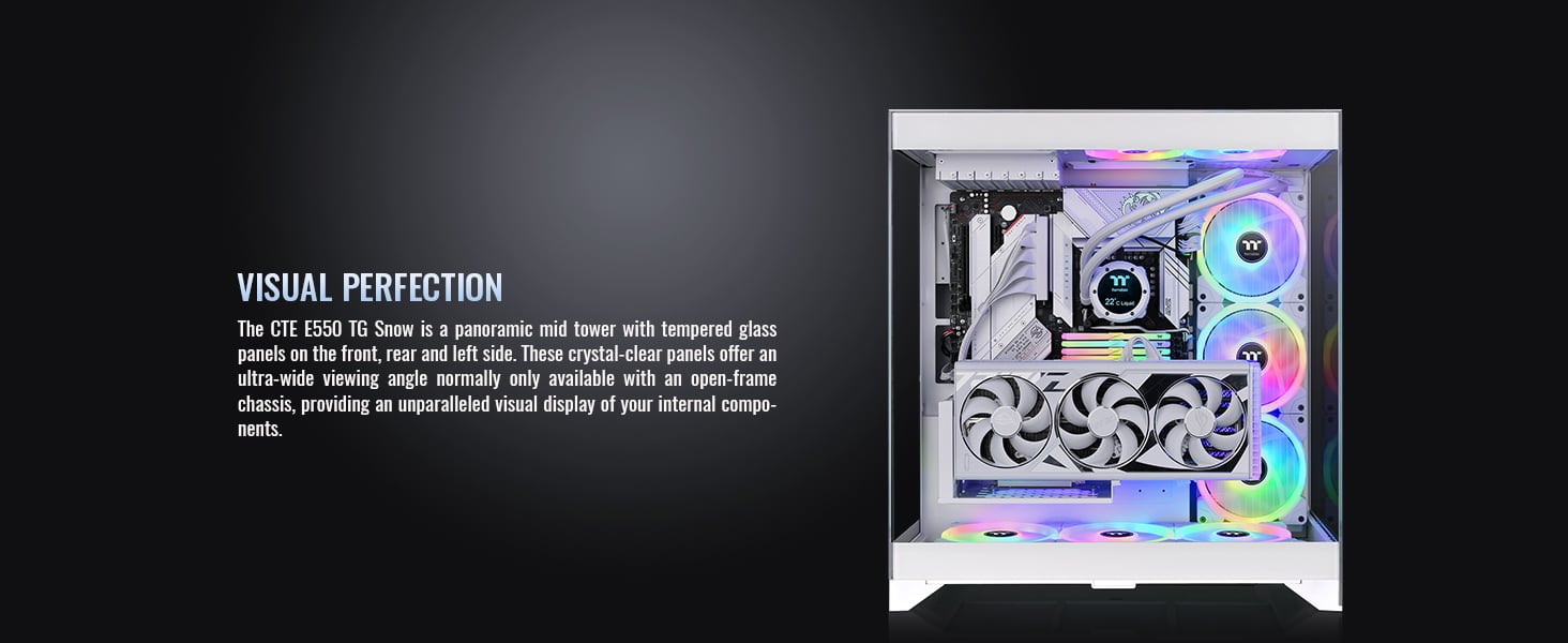 Thermaltake CTE E550 TG Snow Mid Tower ATX Case