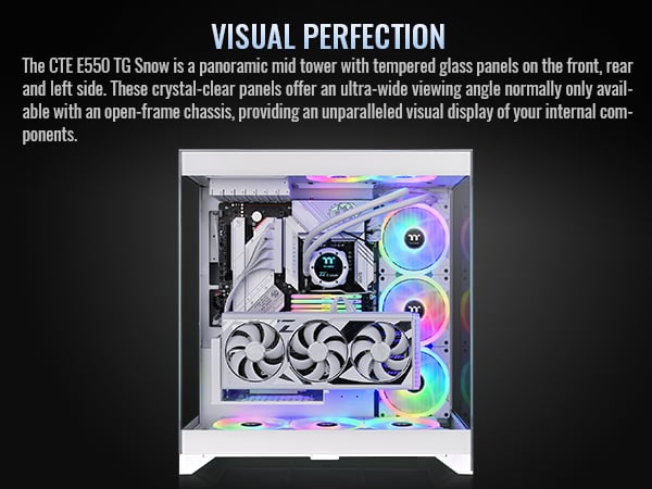 Thermaltake CTE E550 TG Snow Mid Tower ATX Case