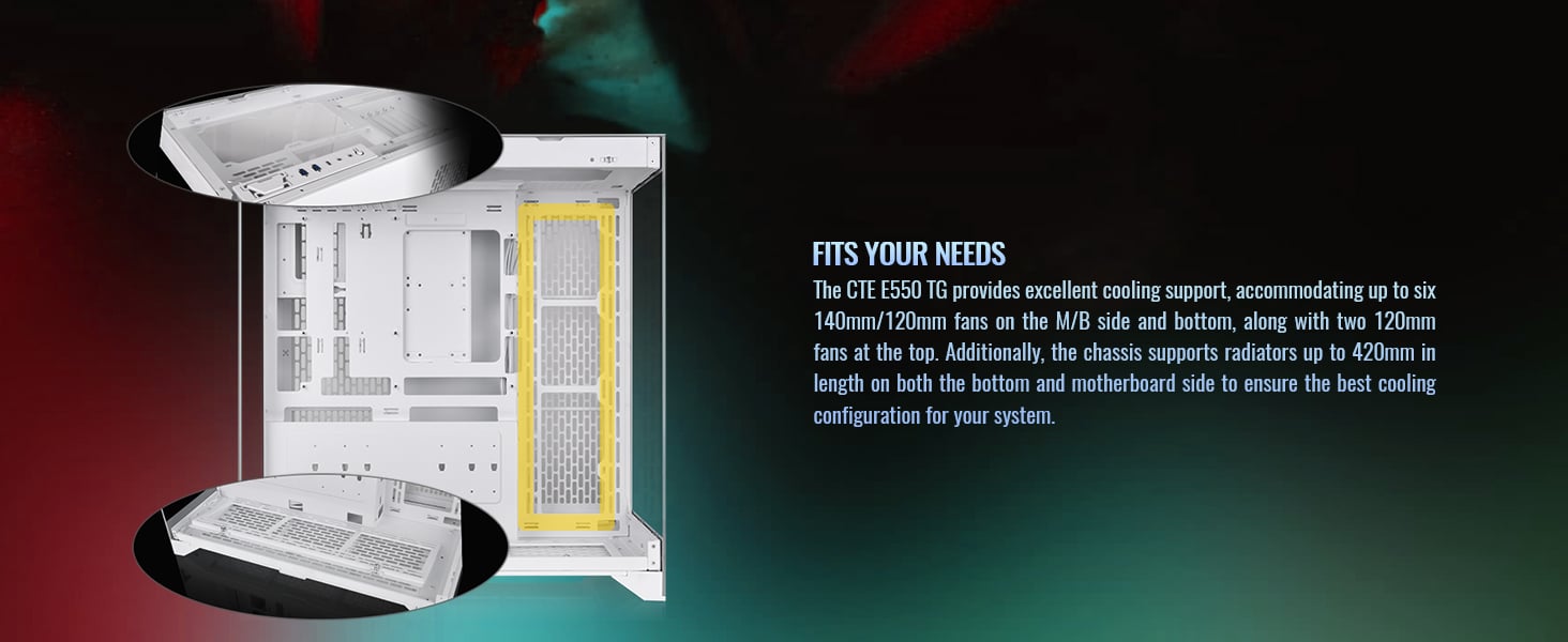 Thermaltake CTE E550 TG Snow Mid Tower ATX Case