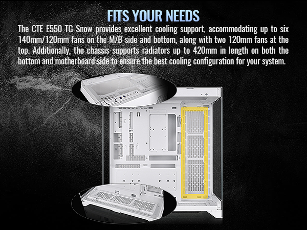 Thermaltake CTE E550 TG Snow Mid Tower ATX Case