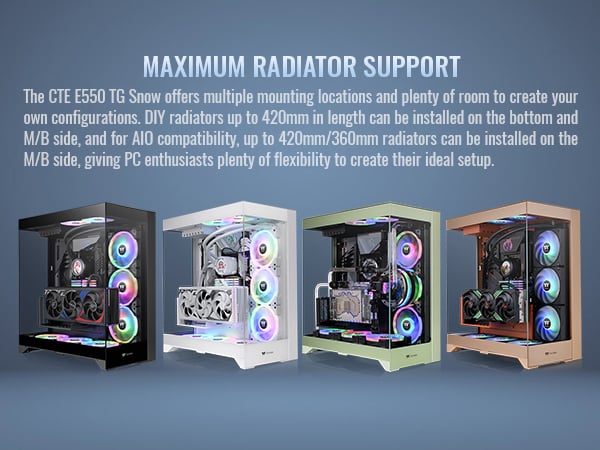 Thermaltake CTE E550 TG Snow Mid Tower ATX Case
