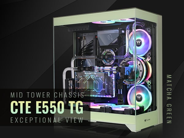 Thermaltake CTE E550 TG Matcha Green Mid Tower ATX Case