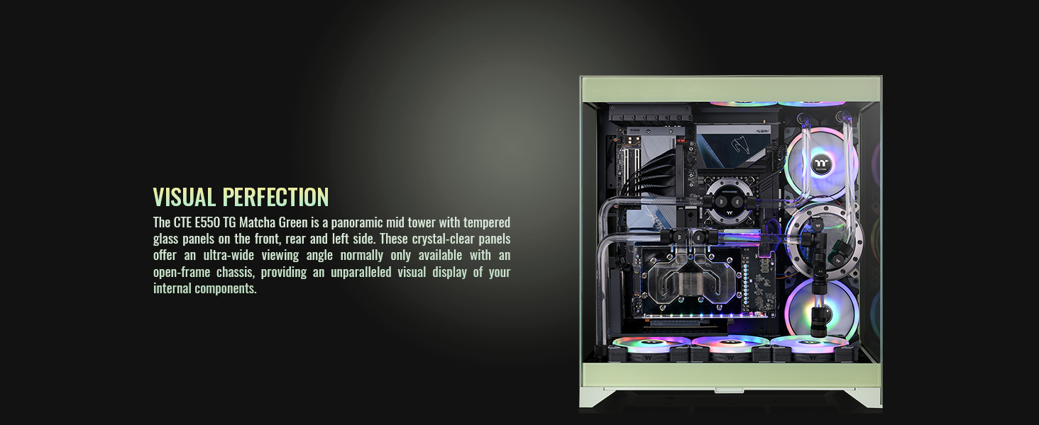 Thermaltake CTE E550 TG Matcha Green Mid Tower ATX Case