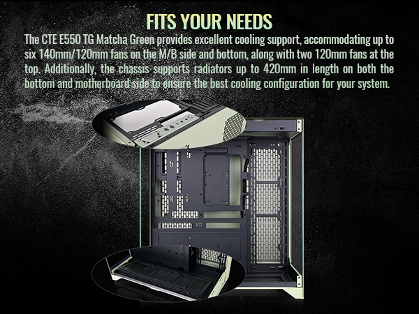 Thermaltake CTE E550 TG Matcha Green Mid Tower ATX Case