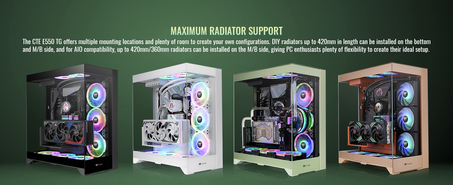 Thermaltake CTE E550 TG Matcha Green Mid Tower ATX Case
