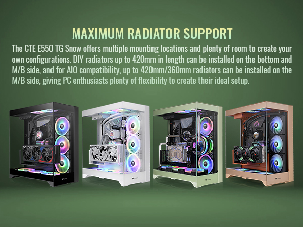 Thermaltake CTE E550 TG Matcha Green Mid Tower ATX Case