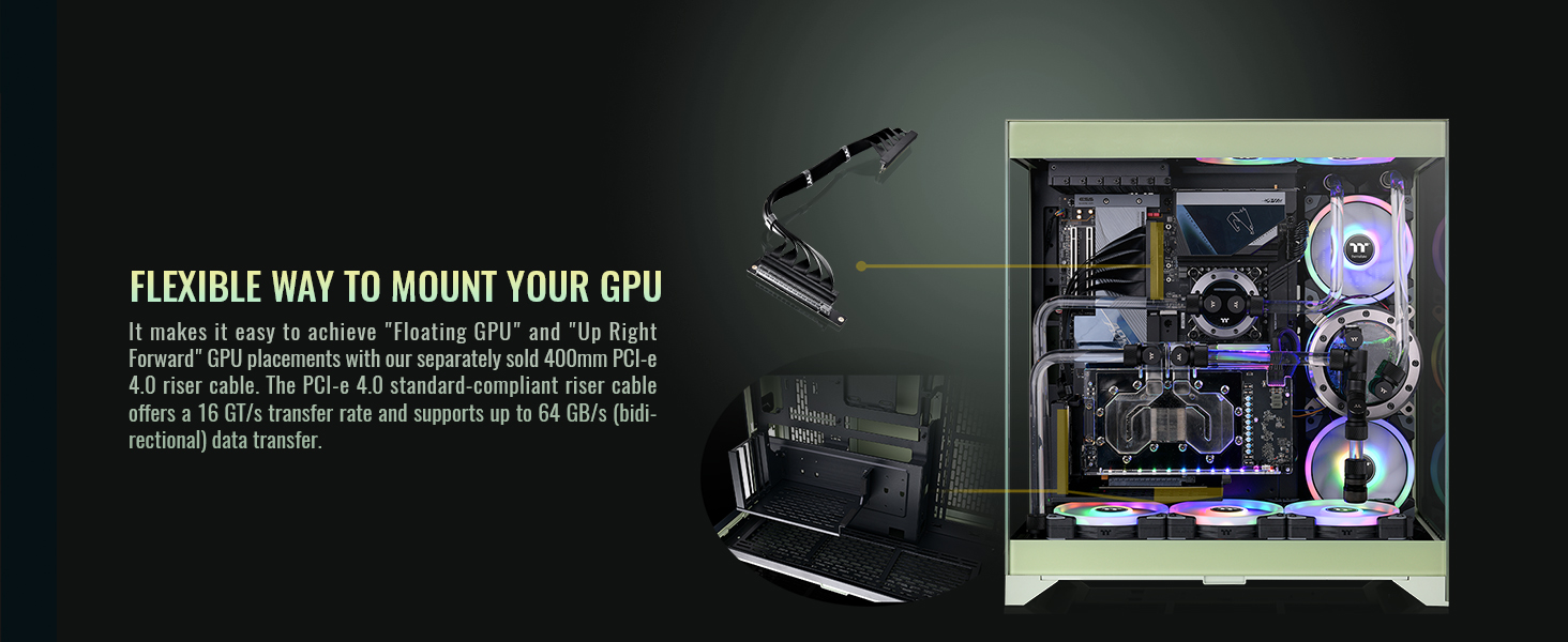 Thermaltake CTE E550 TG Matcha Green Mid Tower ATX Case