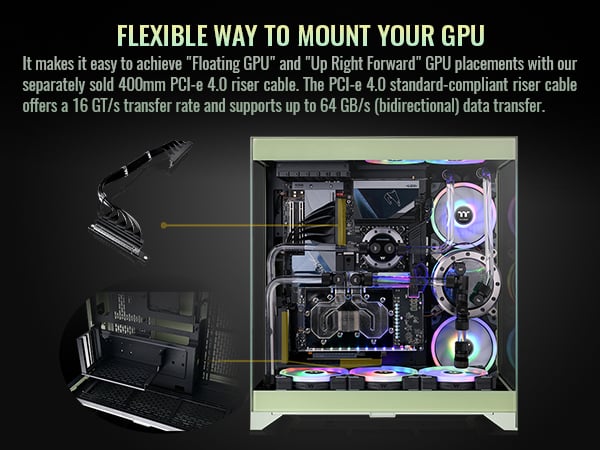 Thermaltake CTE E550 TG Matcha Green Mid Tower ATX Case