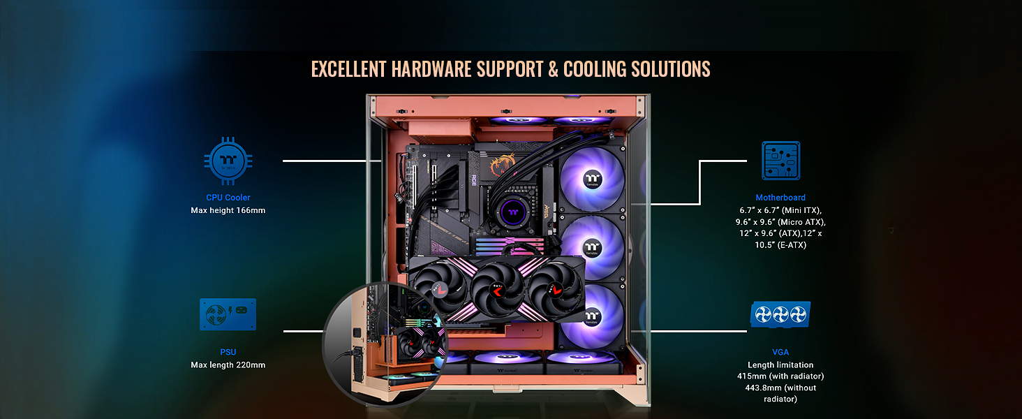 Thermaltake CTE E550 TG Gravel Sand Mid Tower ATX Case