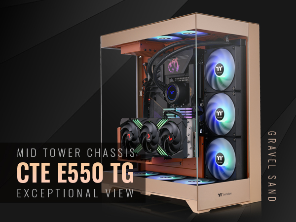Thermaltake CTE E550 TG Gravel Sand Mid Tower ATX Case