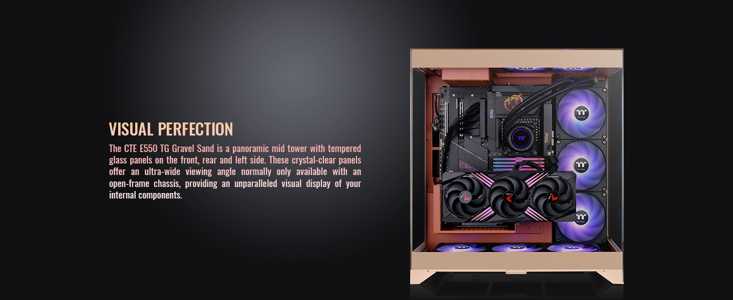 Thermaltake CTE E550 TG Gravel Sand Mid Tower ATX Case