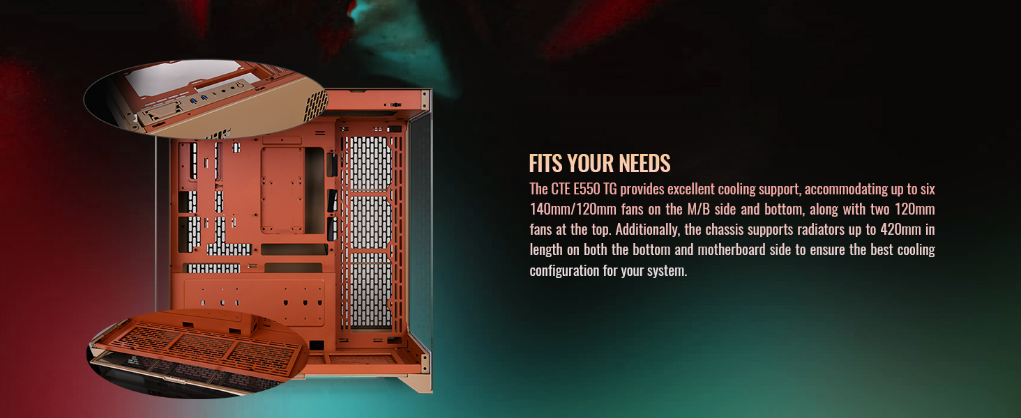Thermaltake CTE E550 TG Gravel Sand Mid Tower ATX Case