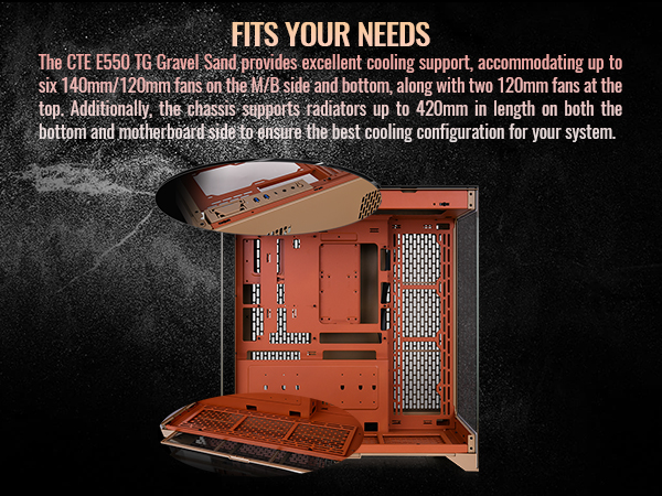 Thermaltake CTE E550 TG Gravel Sand Mid Tower ATX Case