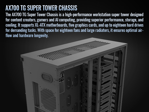 Thermaltake AX700 TG Super Tower Computer Case