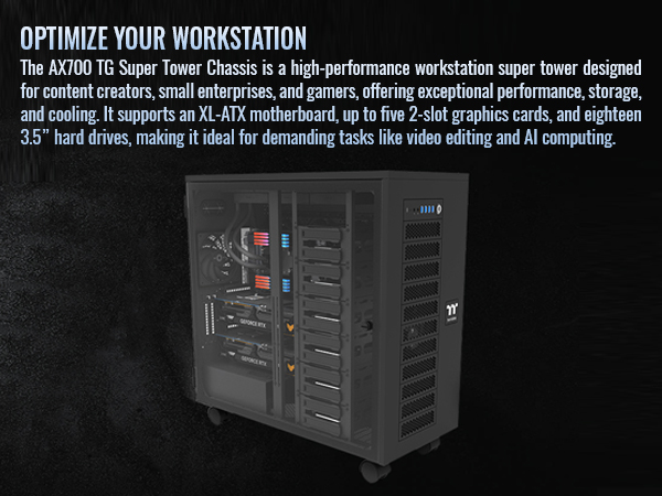 Thermaltake AX700 TG Super Tower Computer Case