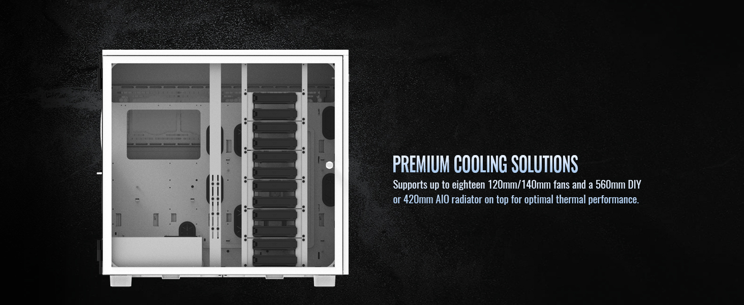 Thermaltake AX700 Snow TG Super Tower Computer Case