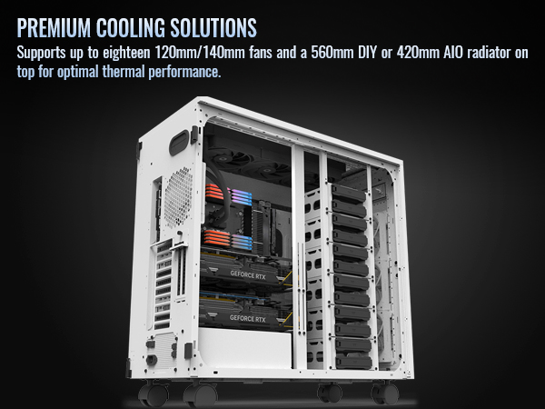 Thermaltake AX700 Snow TG Super Tower Computer Case