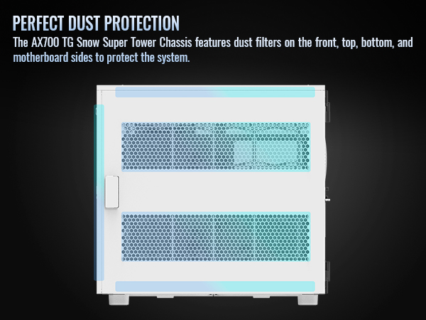 Thermaltake AX700 Snow TG Super Tower Computer Case