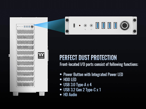 Thermaltake AX700 Snow TG Super Tower Computer Case